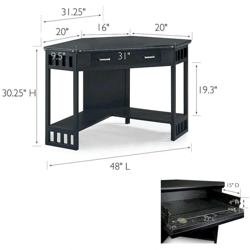 Leick Home Mission Corner Writing Desk