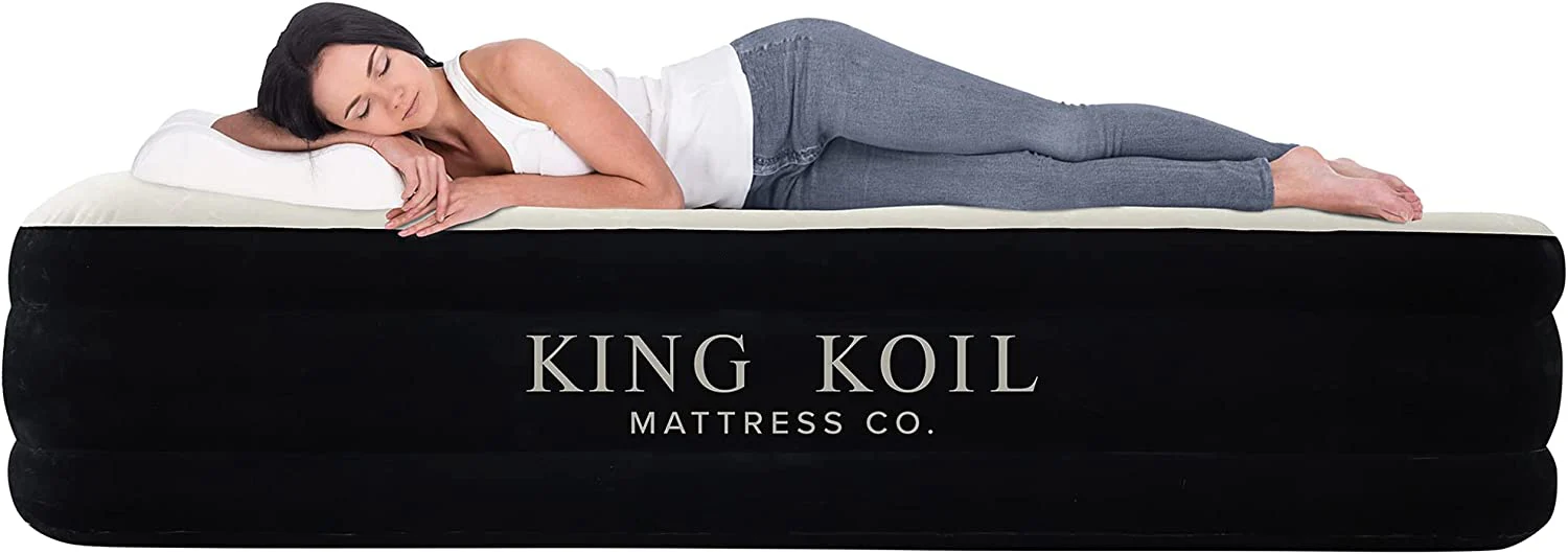 King Koil Luxury Air Mattress with High Speed Built-in Pump