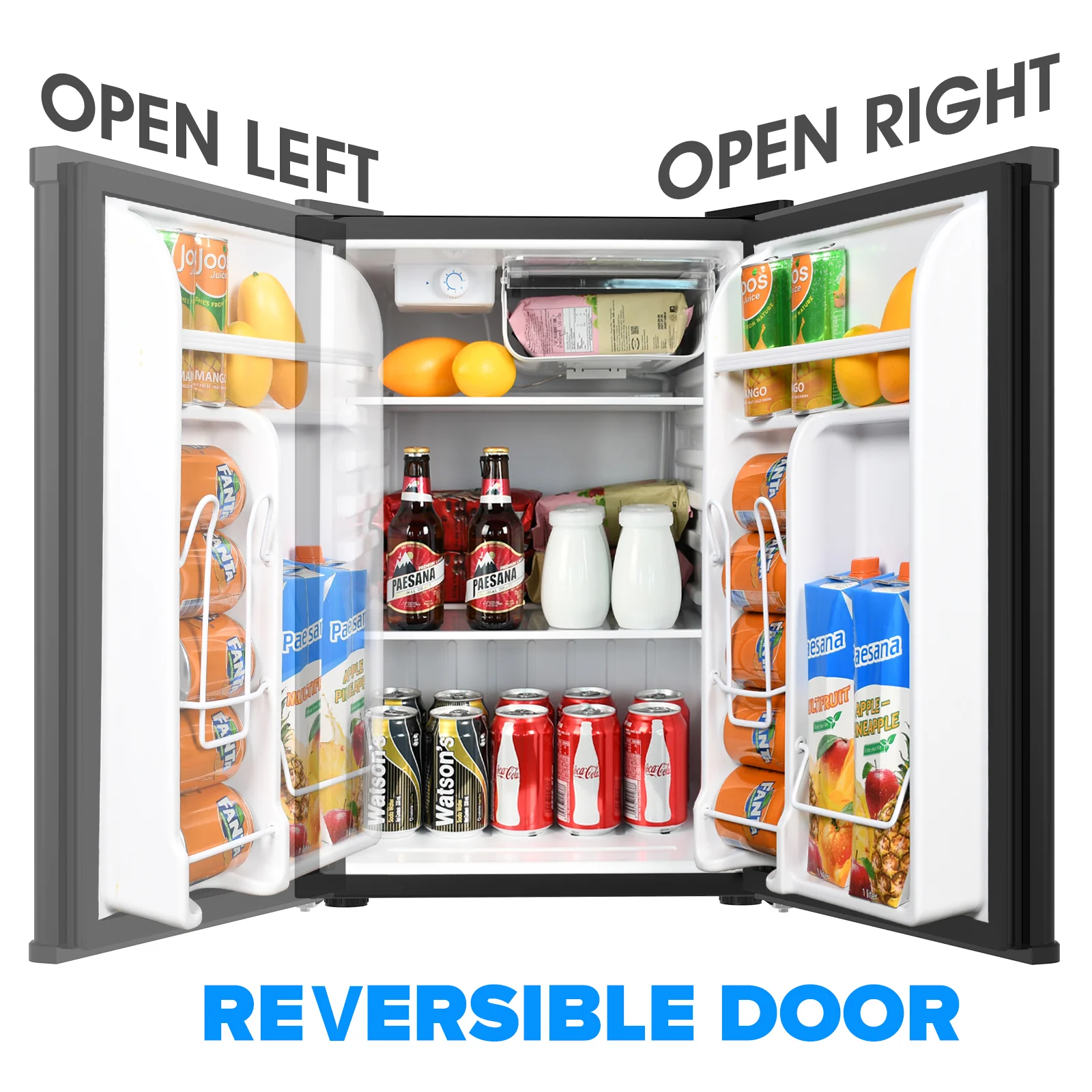73L Electric Mini Fridge Freezer Portable Bar