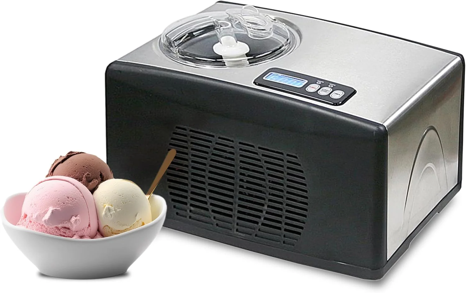Whynter ICR-300SS 0.5-Quart Stainless Steel Rolled Ice Cream Maker With Compressor