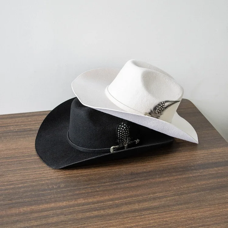 Dallas Feathers Wool Western Cowboy Hat