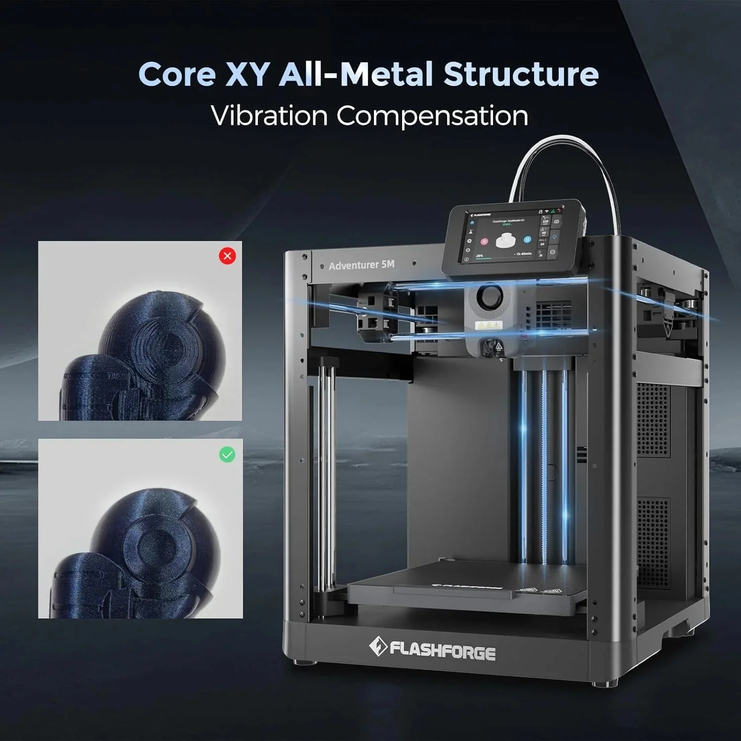 Adventurer 5M 3D printer with fully automatic leveling