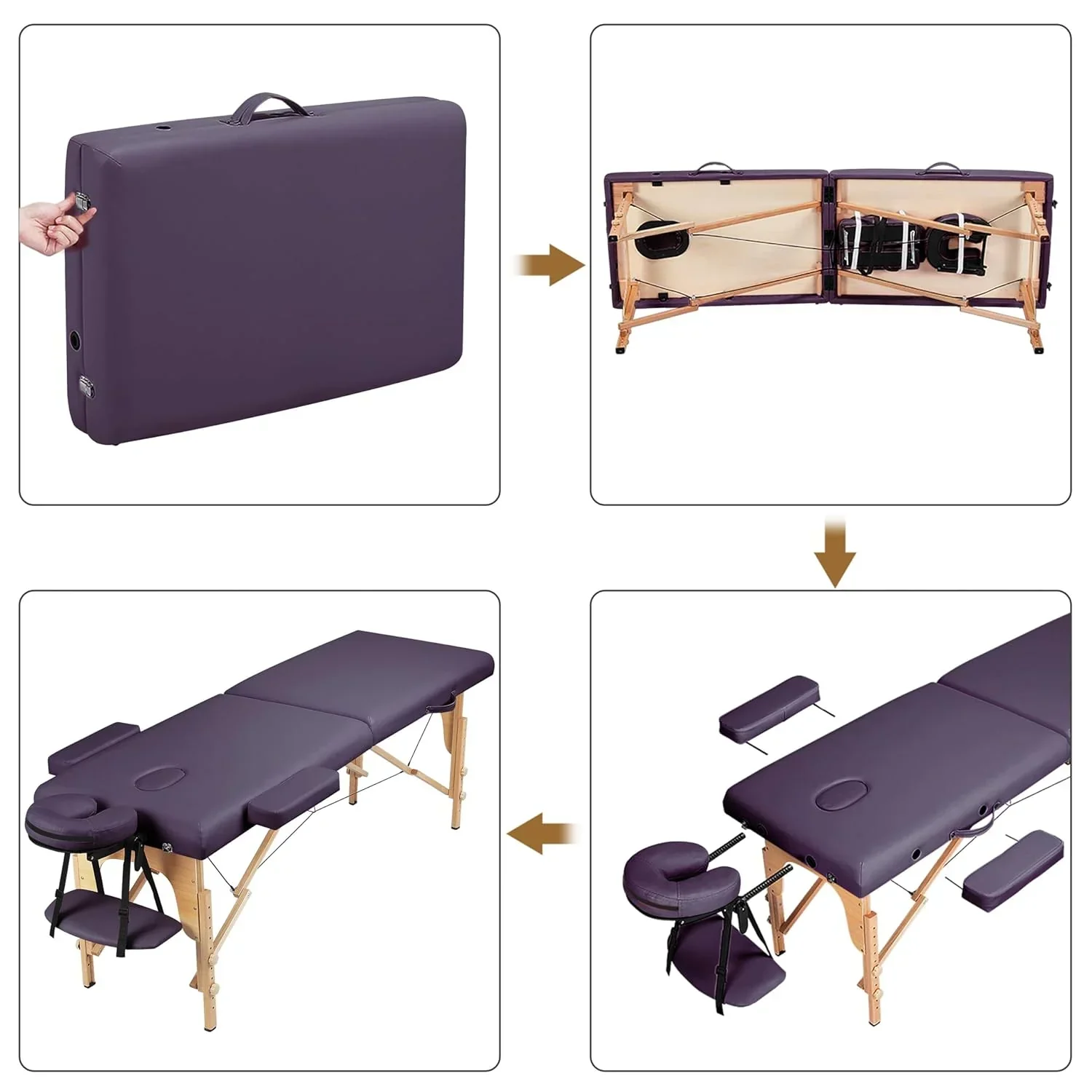 Yaheetech Massage Table Portable Lash Beds Spa Bed Massage Couch Foldable Spa Tables
