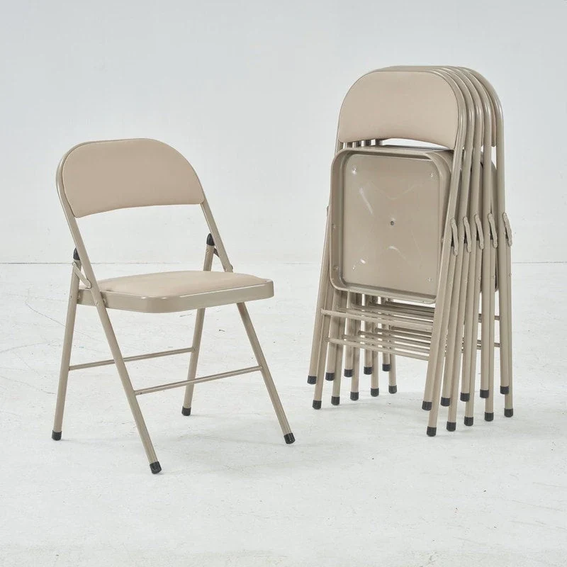 Elegant Foldable Iron & PVC Chairs for Convention & Exhibition White
