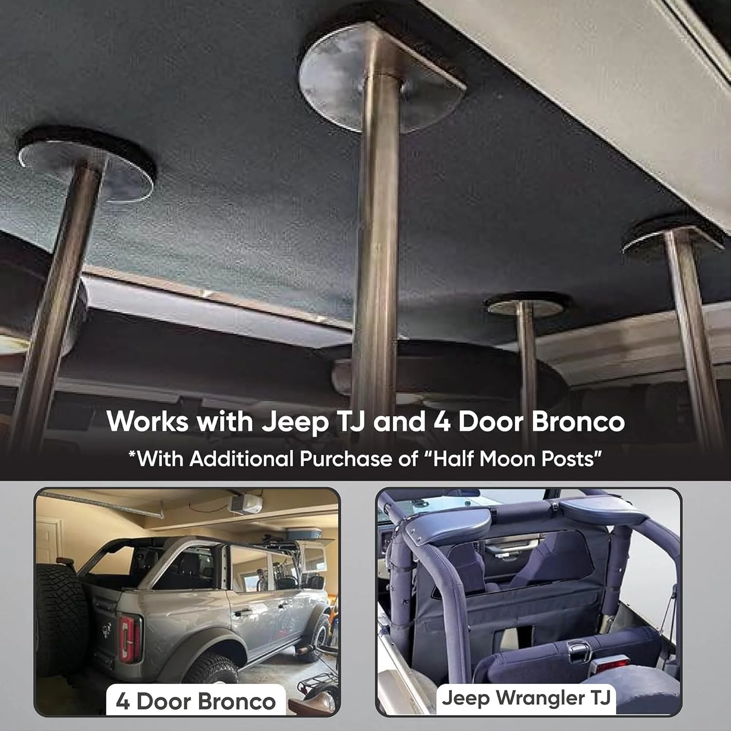 Hardtop removal jack for Jeep Wrangler, one-person system