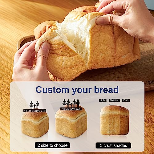 Neretva Bread Maker Machine , 20-in-1 Automatic Breadmaker with Sourdough Setting