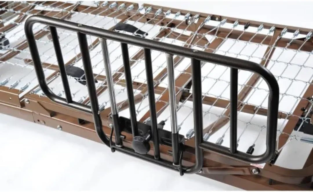 Fully electric hospital bed set, foam mattress, half side rails