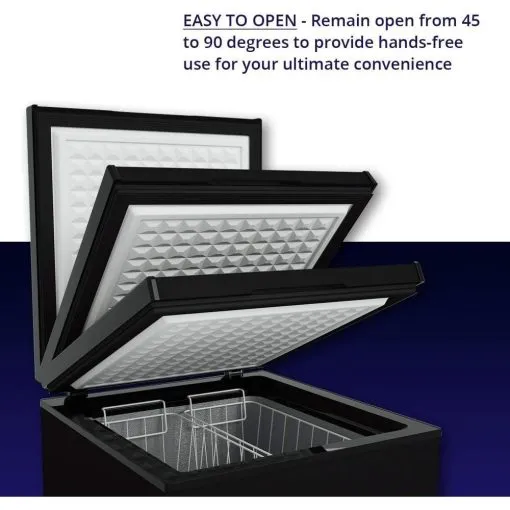 Northair 3.5 Cu Ft Chest Freezer, Black – Quiet Compressor, 2 Removable Baskets, 7 Temp Settings