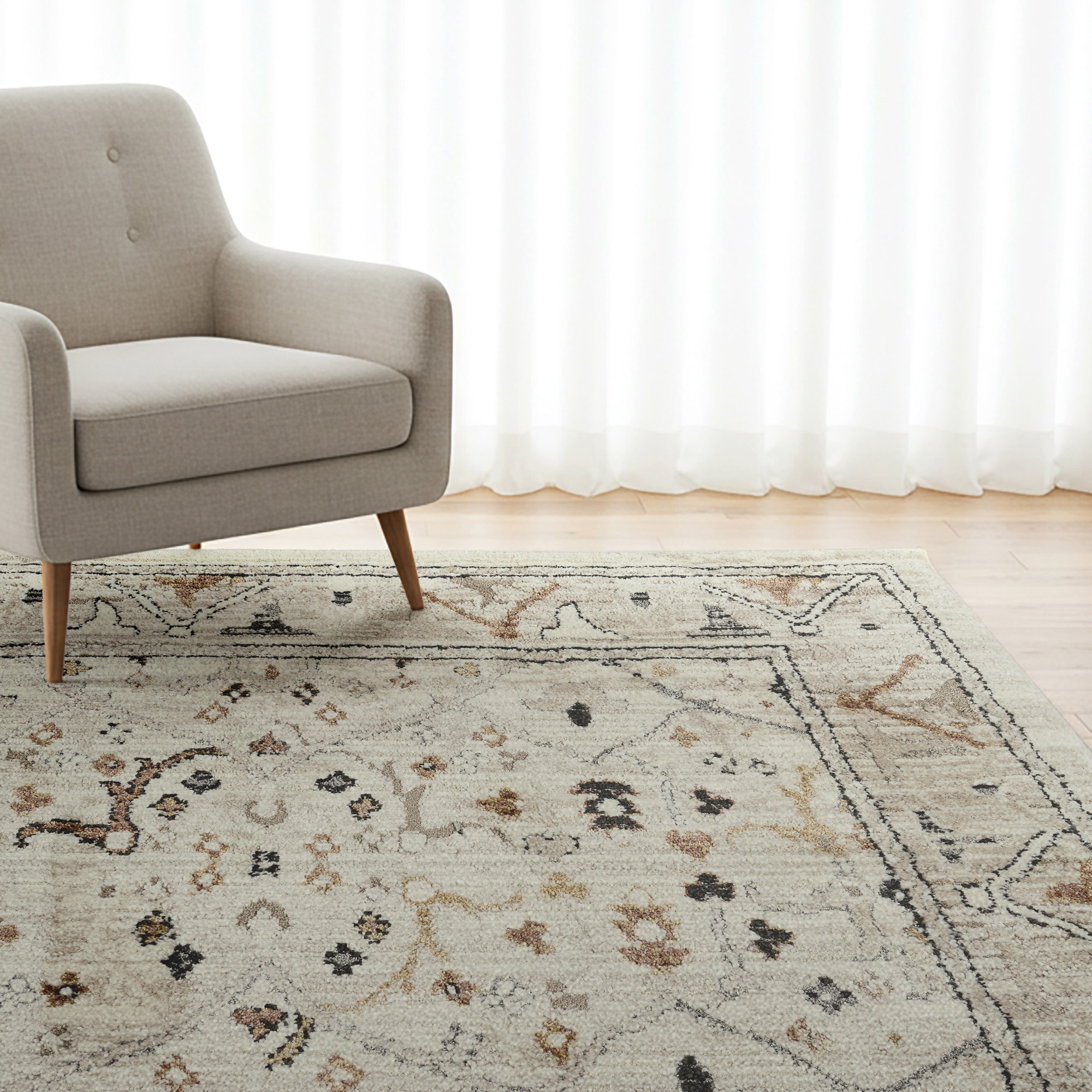 Solaris Area Rug, Ayana Ivory, 6'6" x 9'