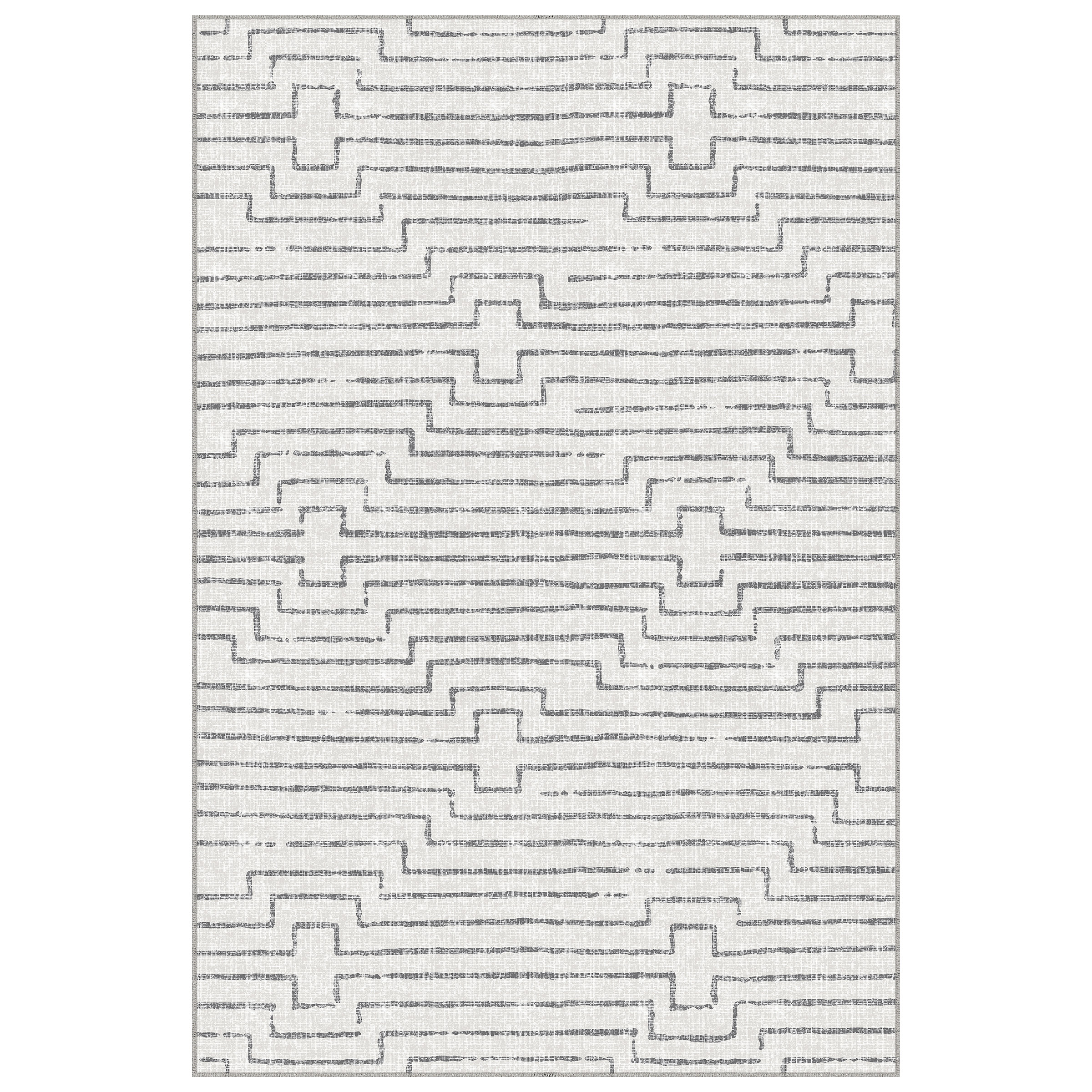 Apache Chenille Area Rug Modern Gray, 6' x 9'