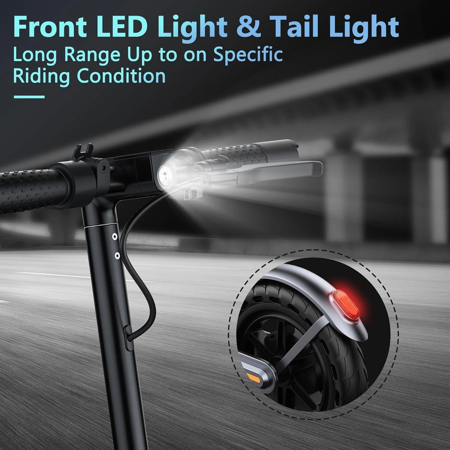Electric Scooter Powerful Motor Dual Braking