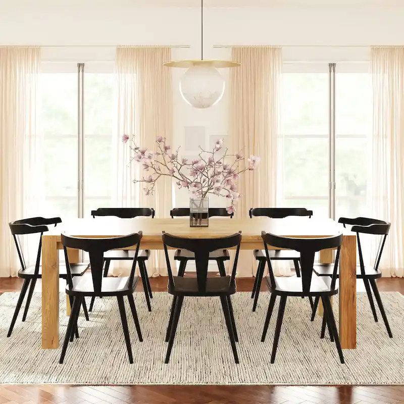 Poly & Bark Enzo Dining Chair - Solid Oak Wood