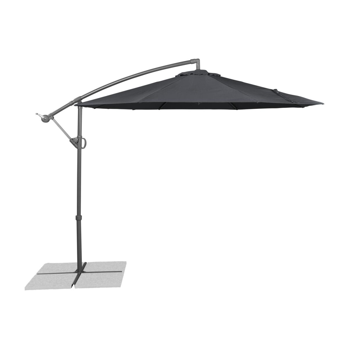 LIVARNO home Ampelschirm, 3 m, mit Handkurbel, anthrazit - B-Ware sehr gut