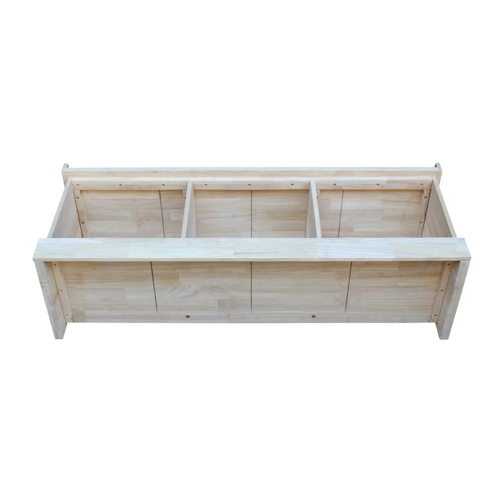 Double X-Back Bench With Arms and Shelf