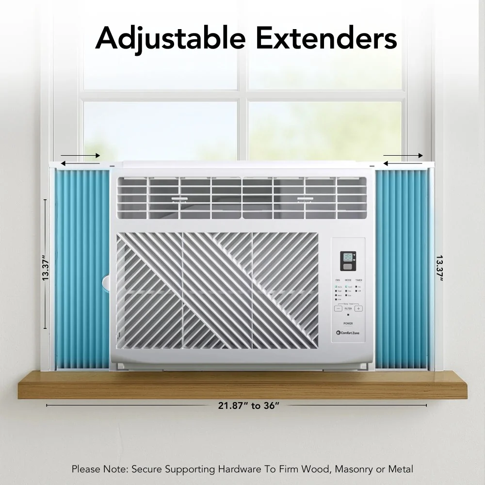 Comfort Zone 5, 000 BTU Window Mounted Air Conditioner with Remote Control