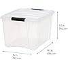 IRIS USA 40 QT Plastic Storage Box with Lid and Latches – 6 Pack – BPA-Free, See-Through Organizing Solution, Durable Nestable Stackable Containers, Secure Pull Handle – Clear