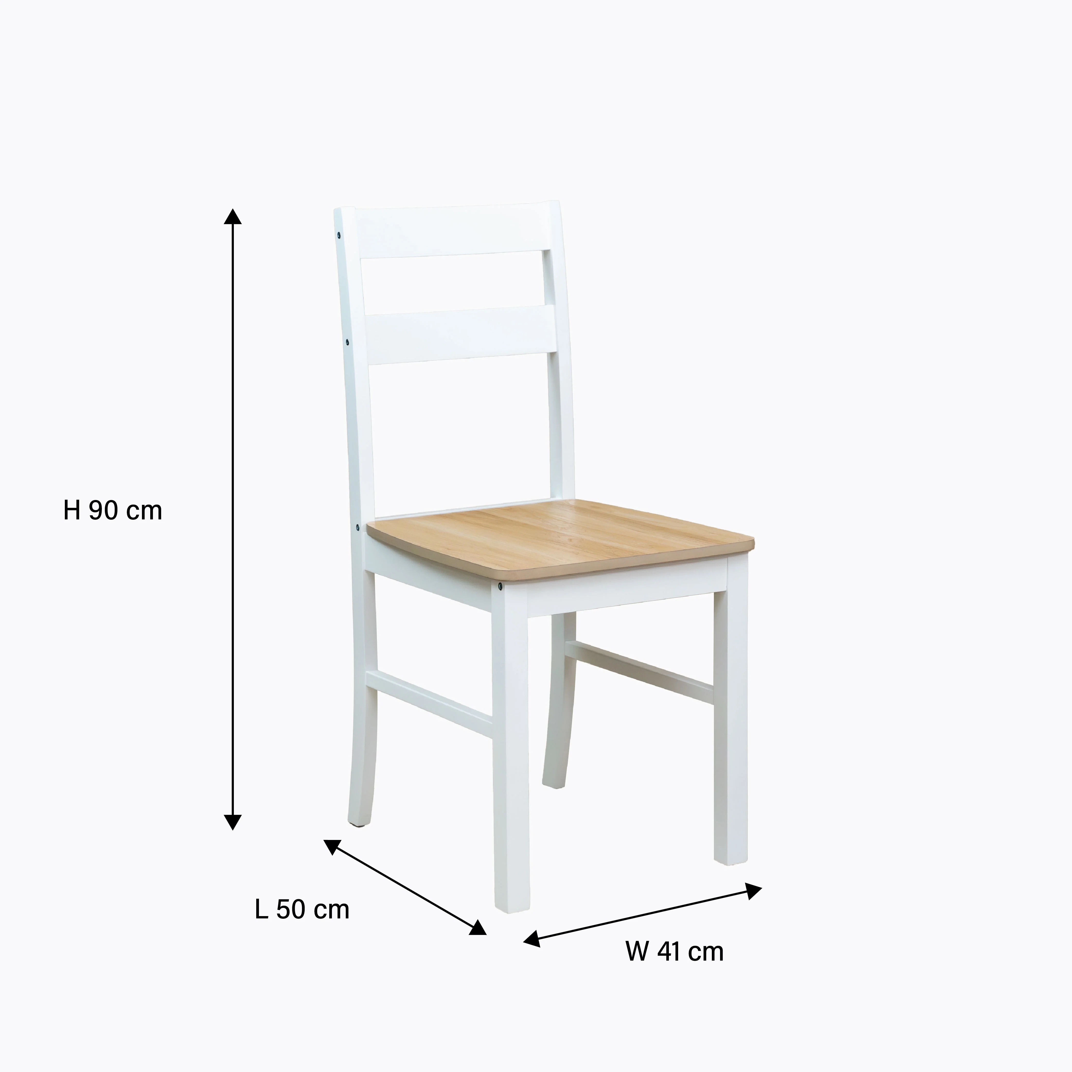 Mainstays 5-Piece Dining Set, 1 Table and 4 Chairs, White, MDF and Rubberwood, Indoor, 46" L x 29" W x 30" H Table