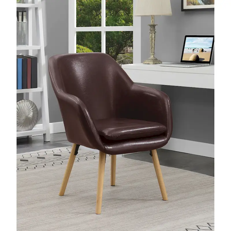 Convenience Concepts Take a Seat Charlotte Wingback Upholstered Accent Armchair