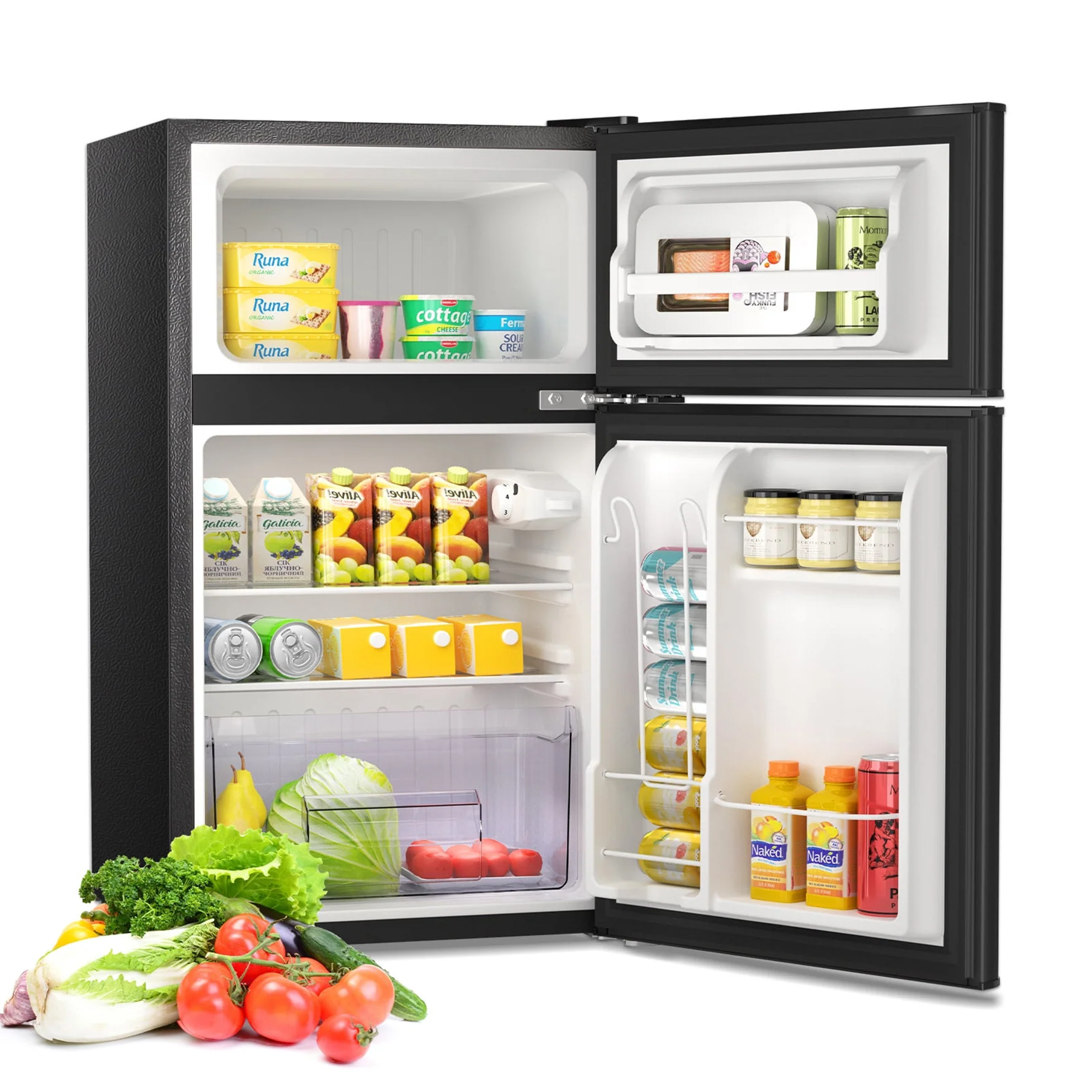 3.2 cu. ft. 2-Door Mini-Refrigerator in Black