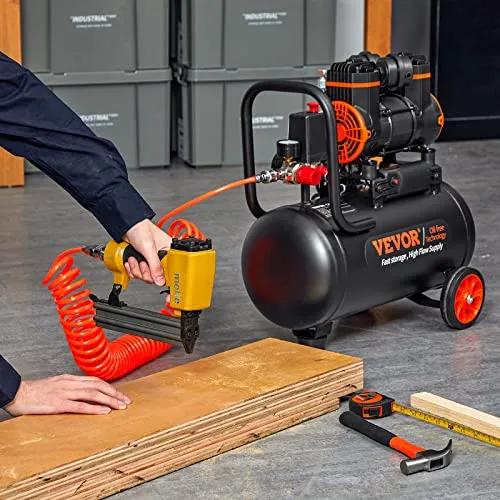 VEVOR 6.3 Gallon Air Compressor, 70 dB Ultra Quiet Compressor for Auto Repair