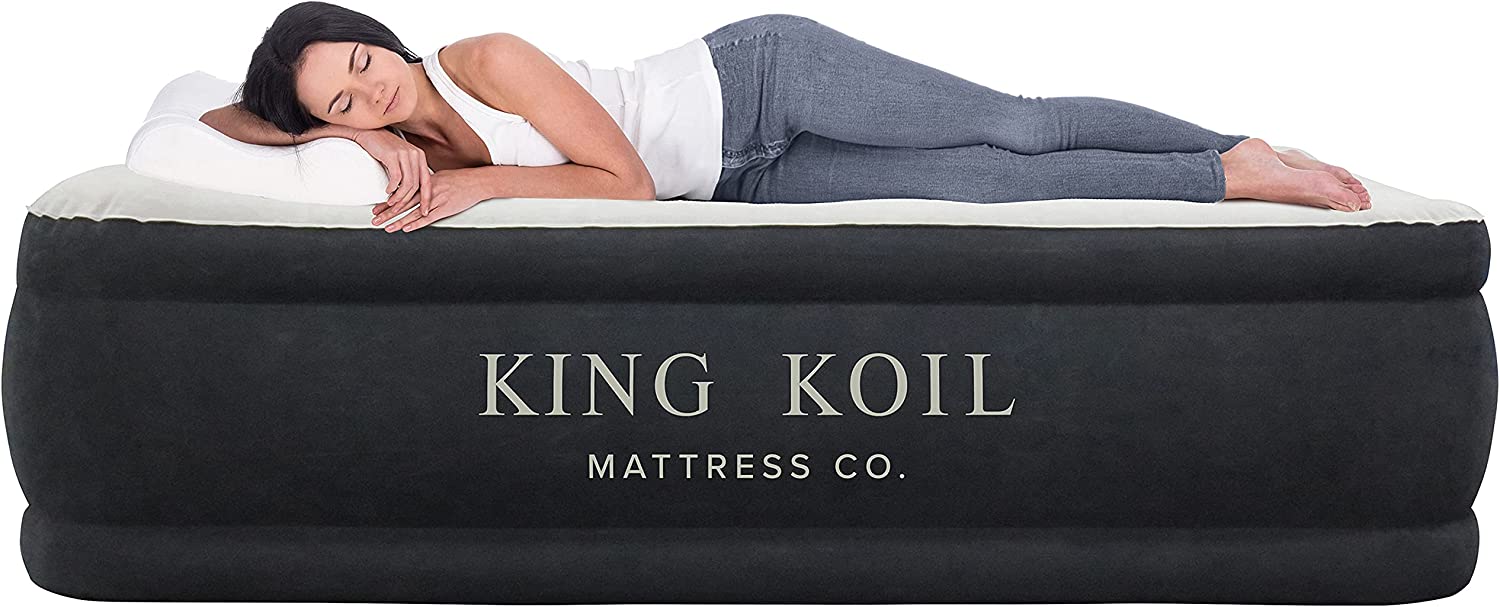 King Koil Luxury Air Mattress with High Speed Built-in Pump