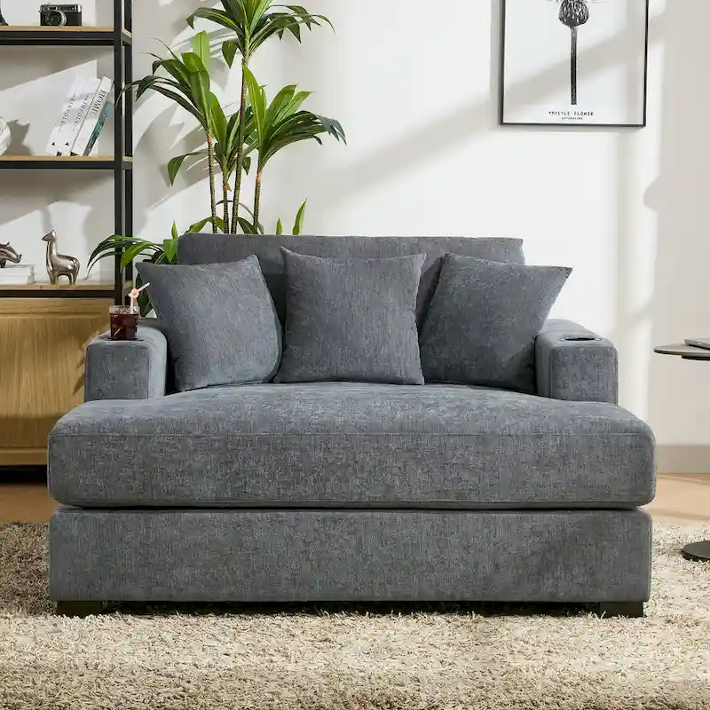 Three sizes Oversized Chaise Lounger with Pillows