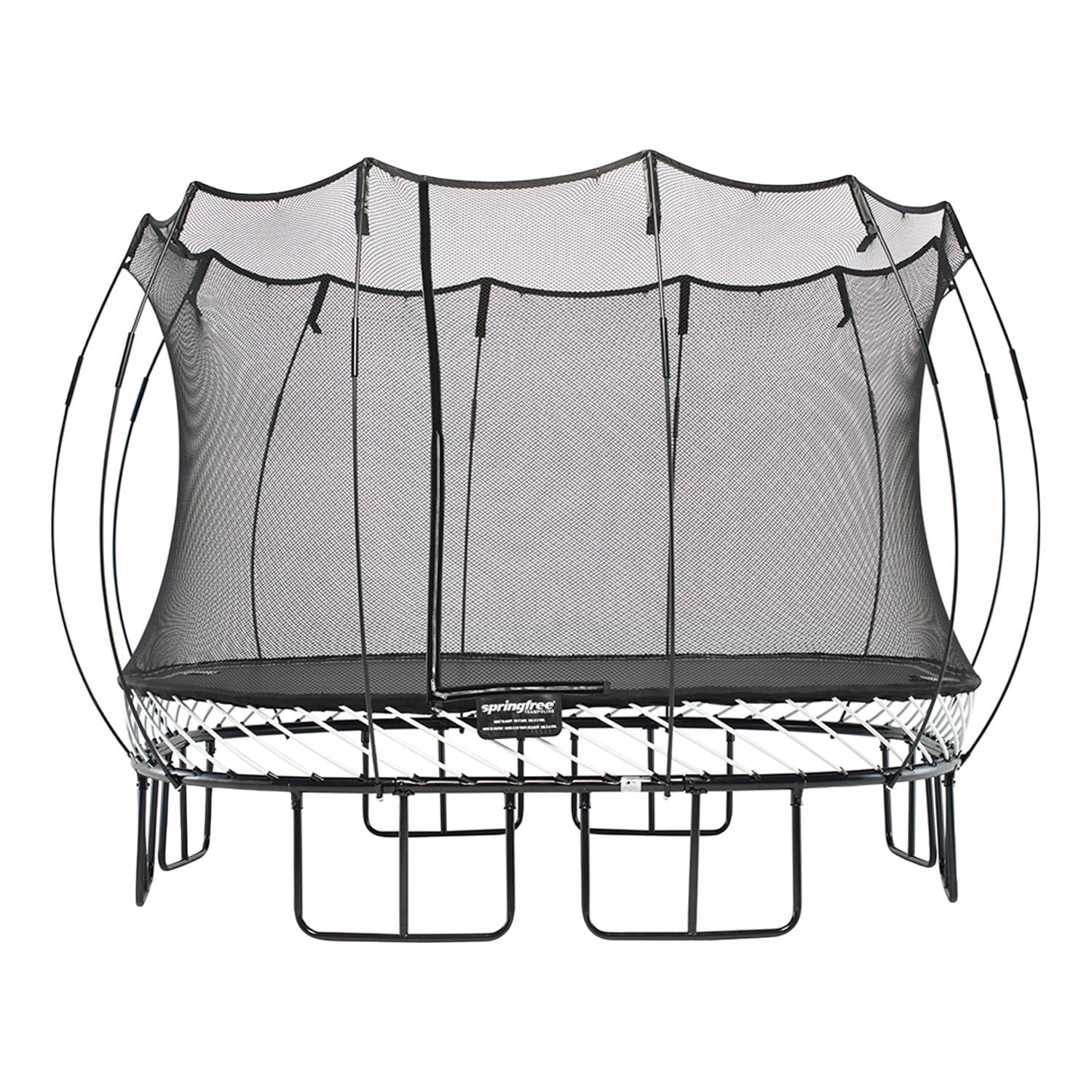 Springfree 13' x 13' Square Backyard Trampoline with Accessories, Black
