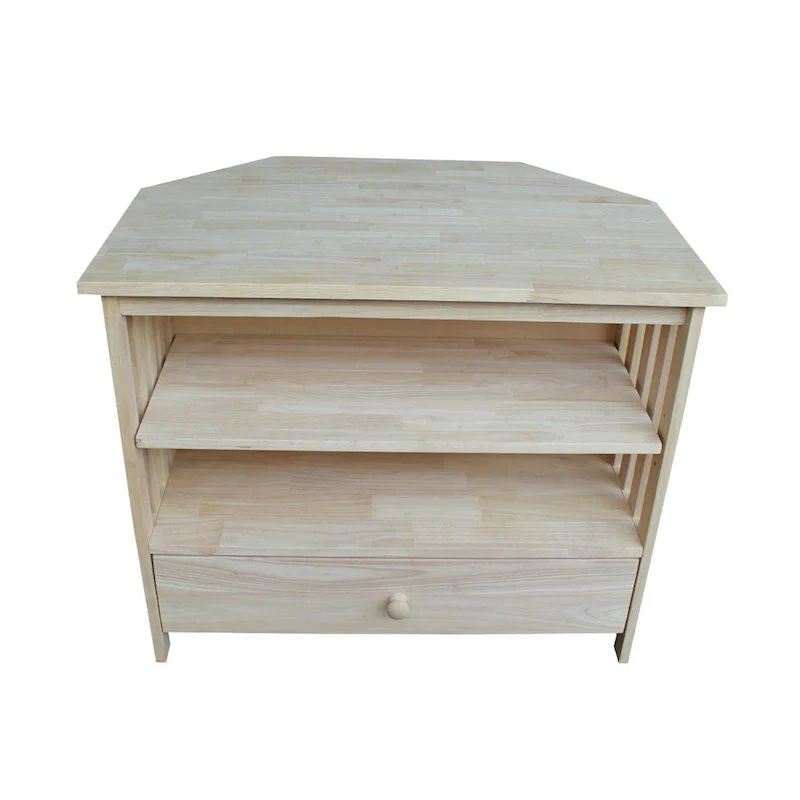 Solid Hardwood Mission Corner TV Stand