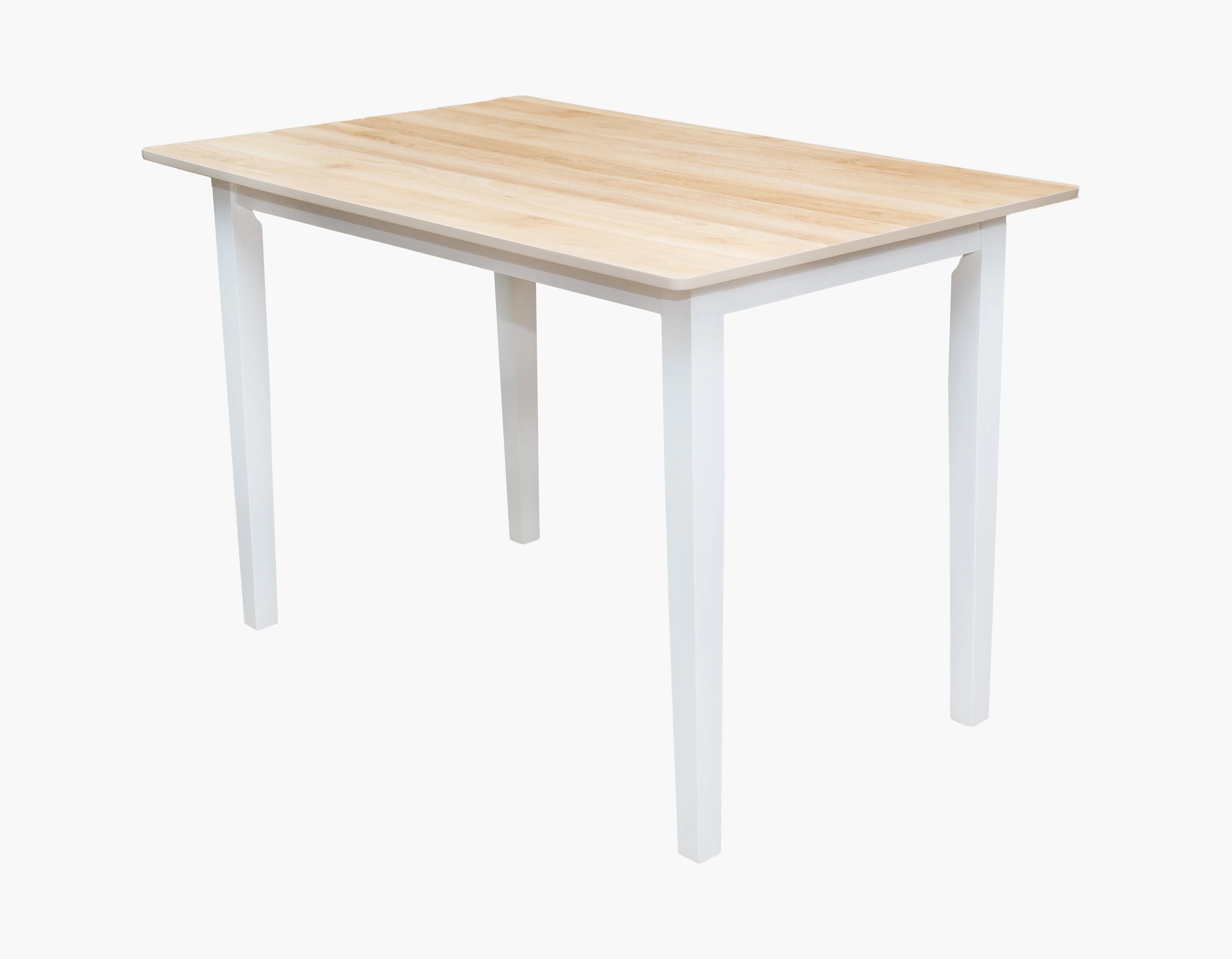 Mainstays 5-Piece Dining Set, 1 Table and 4 Chairs, White, MDF and Rubberwood, Indoor, 46" L x 29" W x 30" H Table