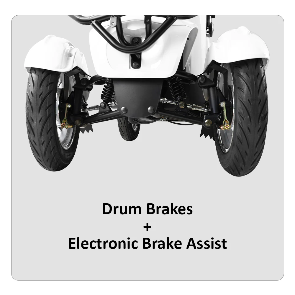 Eeeza 4-Wheel Electric Mobility Scooter with 3 Selectable Speed Modes and 500W Motor, 150kg Max Load