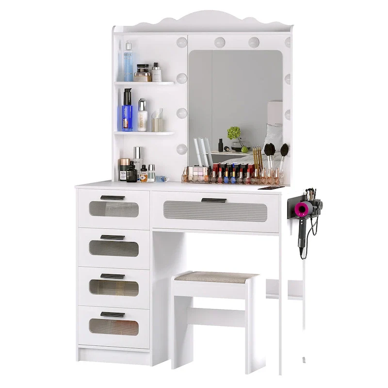 Makeup Vanity with 3 Lighting Colors