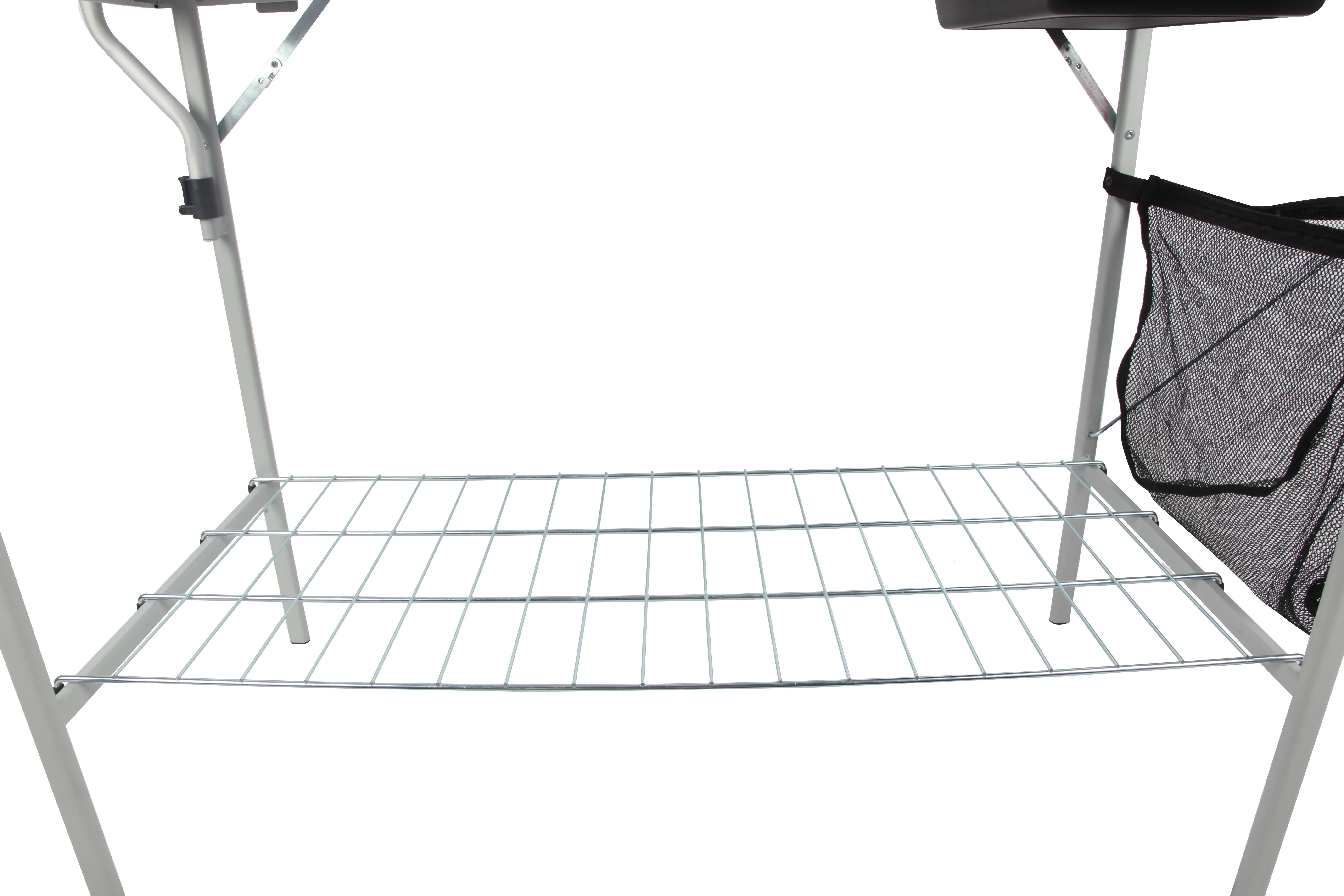 Trail Camping Table, Silver, 39 L in x 19.7 W in x 76 H in