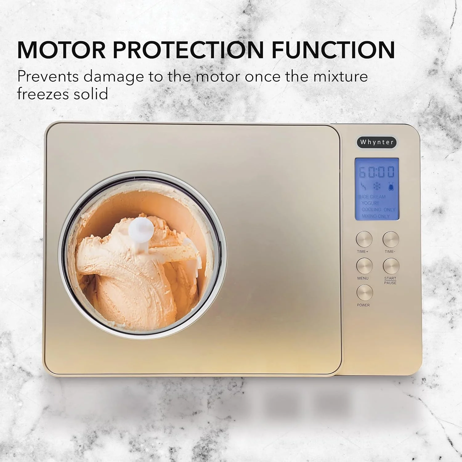 Whynter ICR-300SS 0.5-Quart Stainless Steel Rolled Ice Cream Maker With Compressor