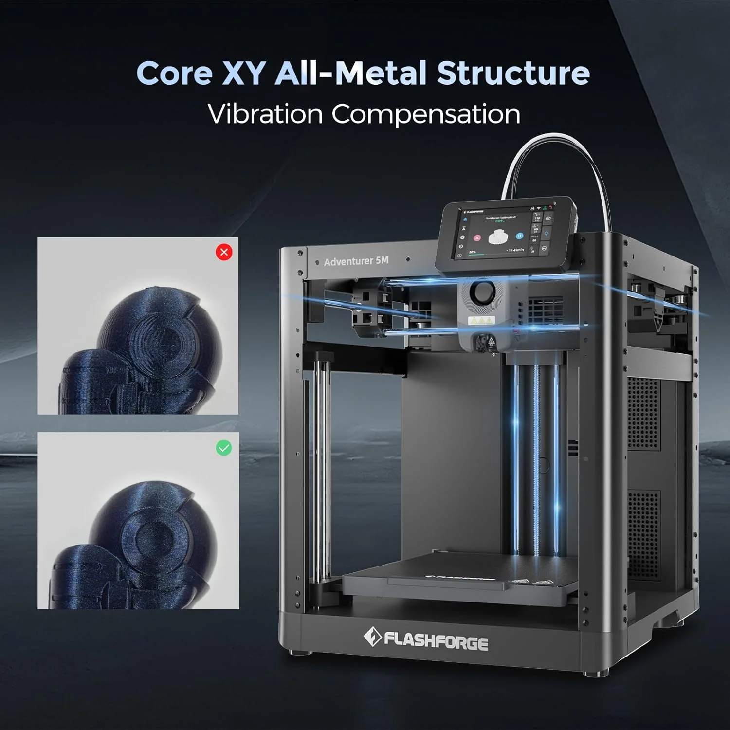 Adventurer 5M 3D Printer with Fully Auto Leveling