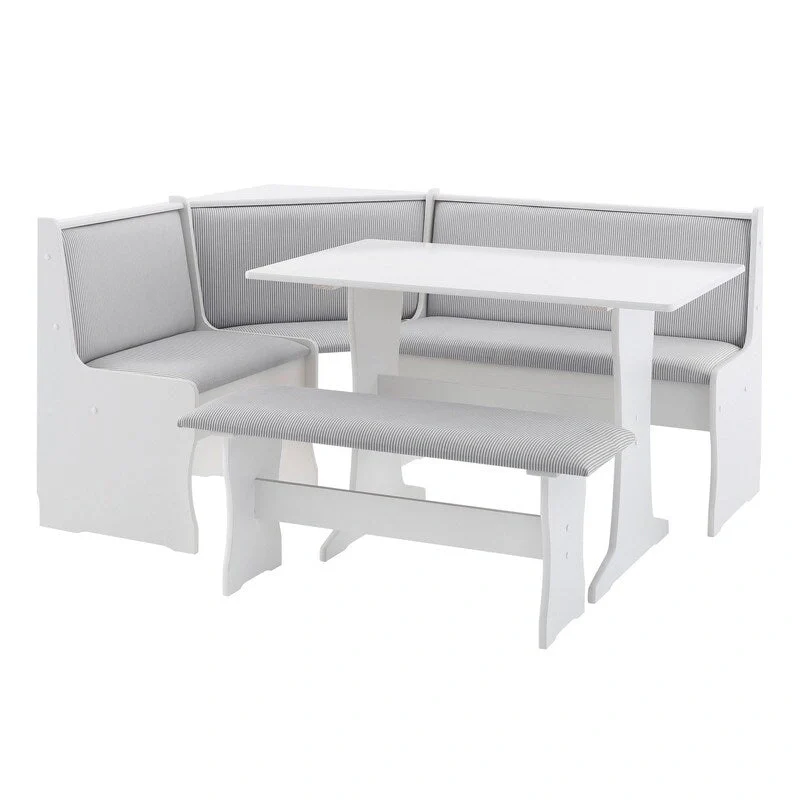 Sedley Farmhouse Nook Dining Set with Storage