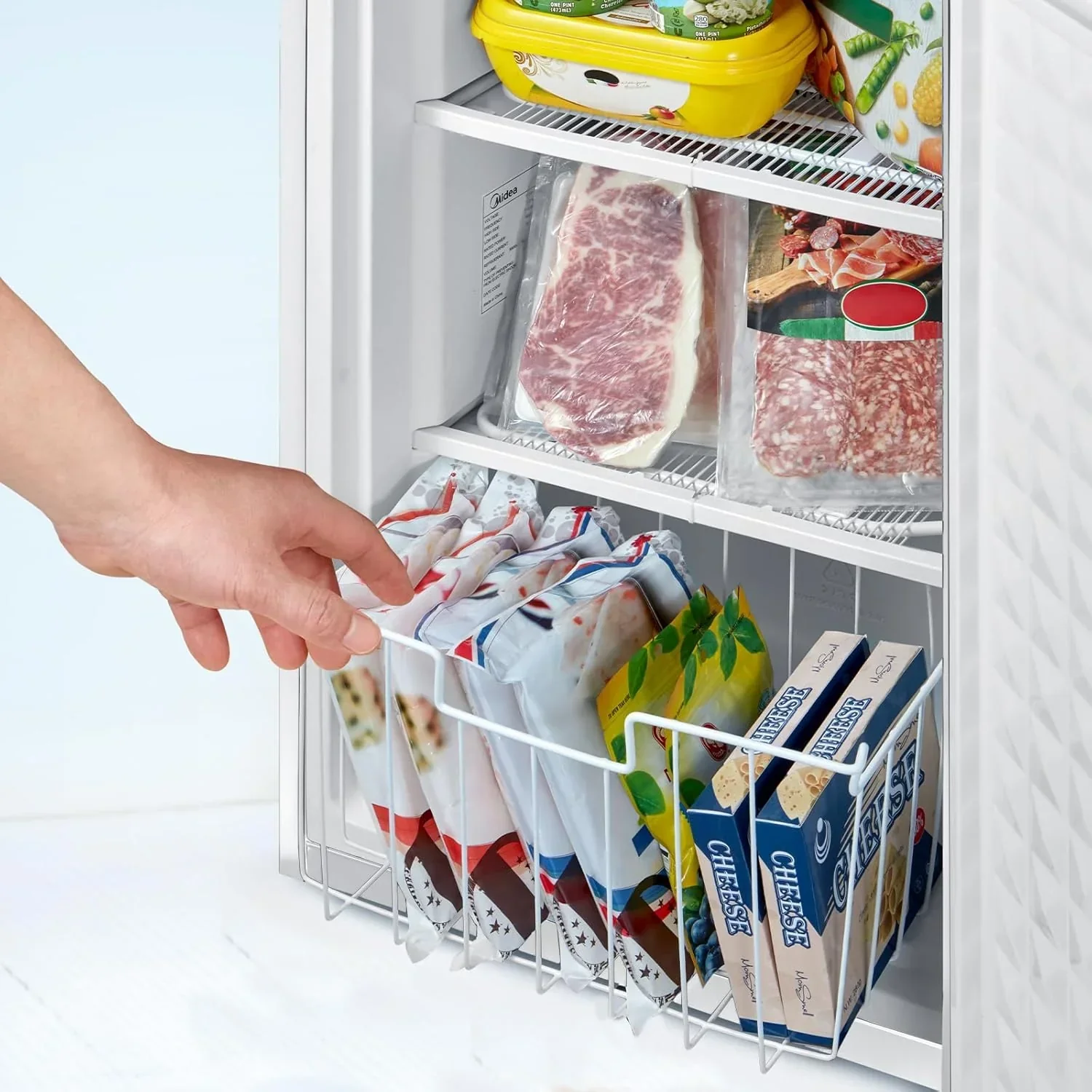 Upright Freezer Large Black 3.0 Cubic Feet