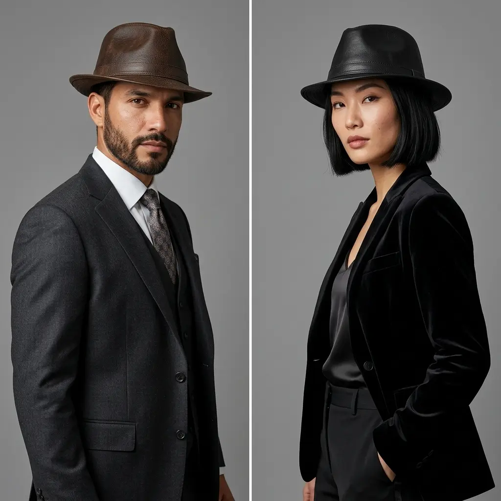 Abruzzo Genuine Leather Trilby Hat