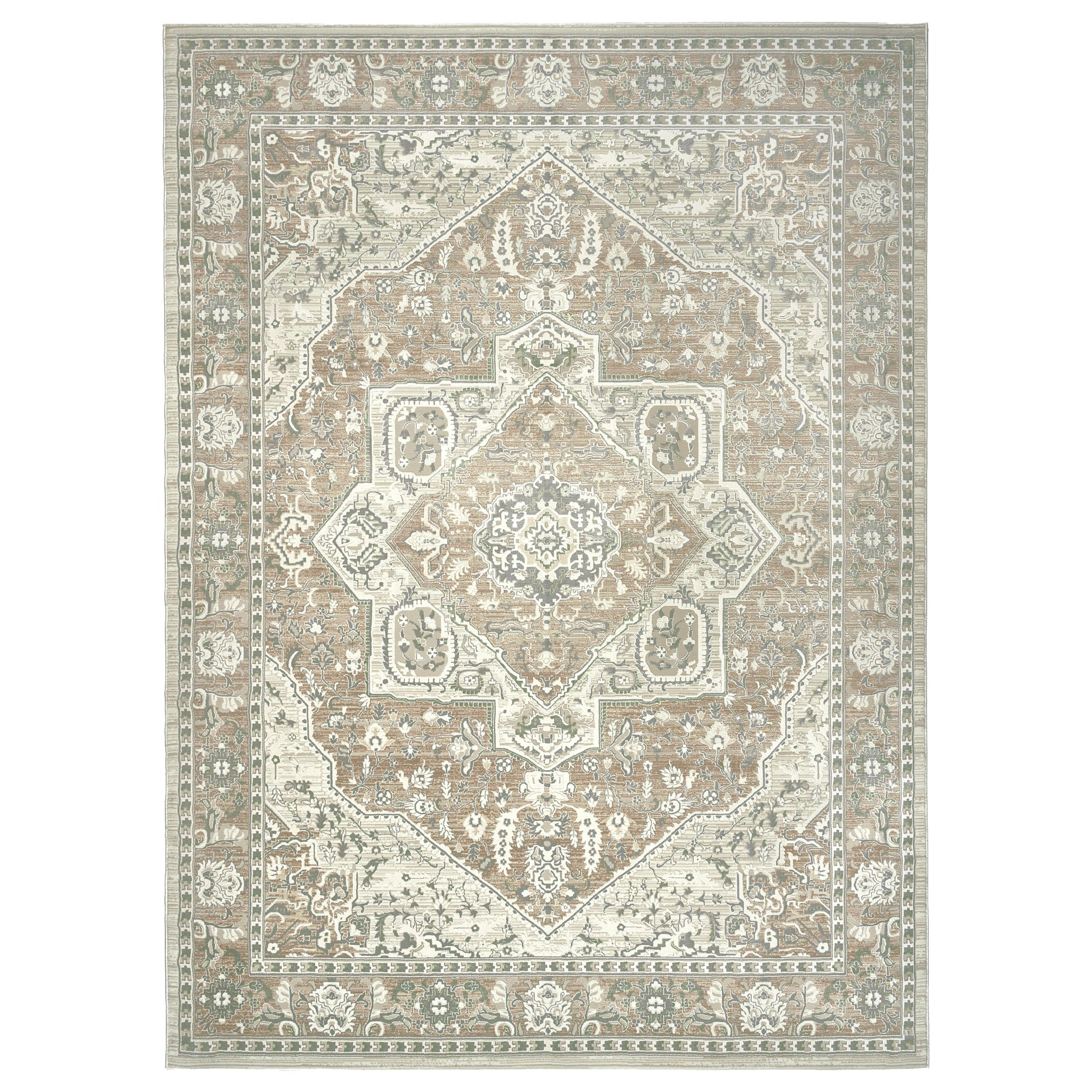 Sasha Area Rug, Adryan Beige Green, 6'6' x 9'