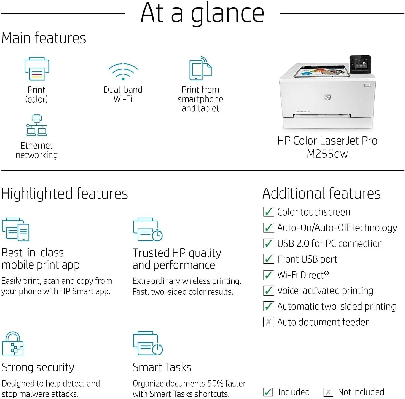 Hp Color Laserjet Pro M255dw Wireless Laser Printers