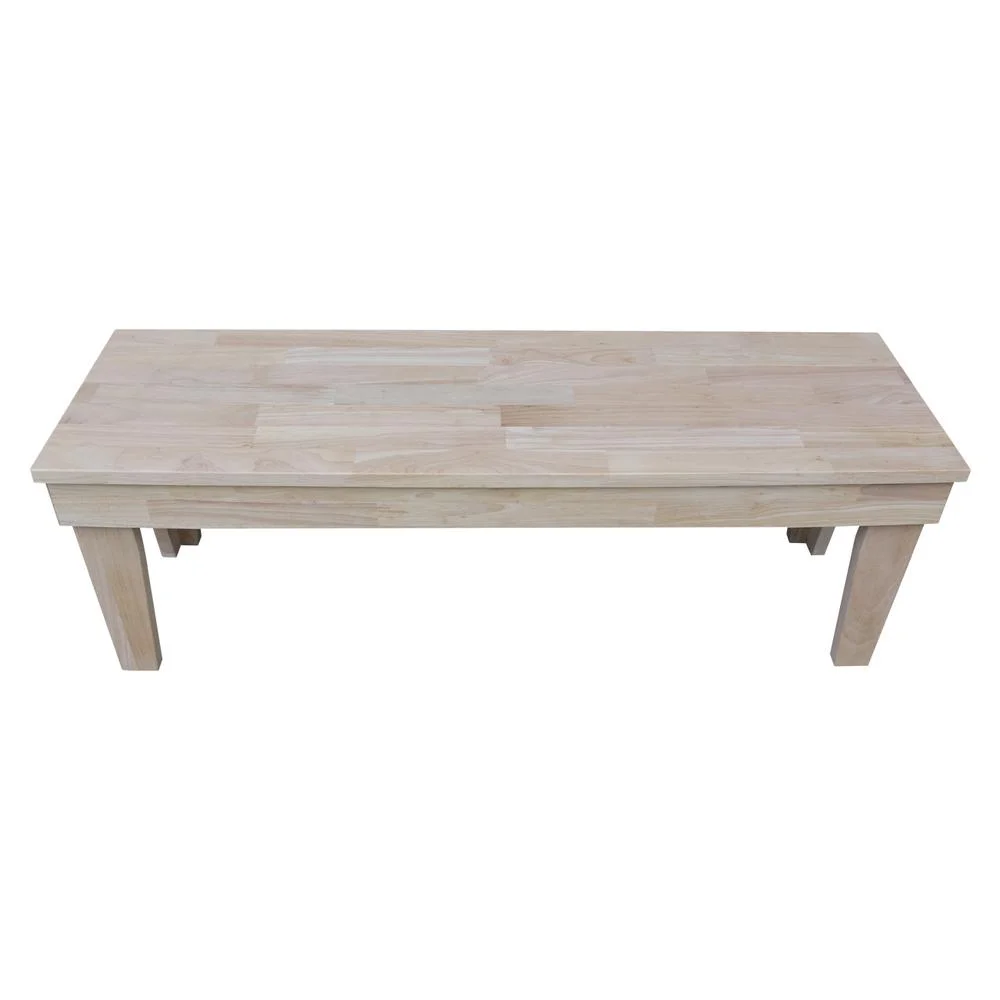 Double X-Back Bench With Arms and Shelf
