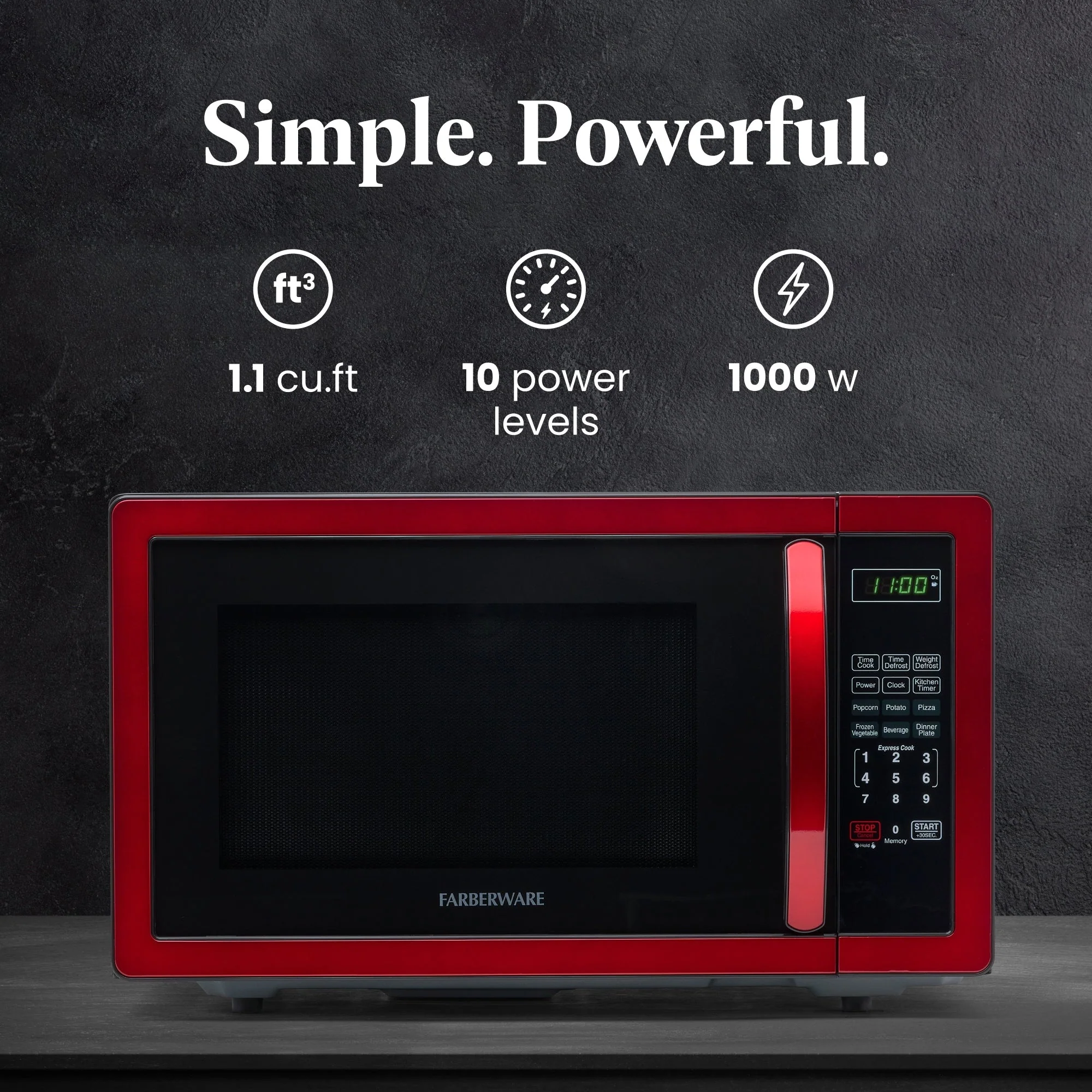 Farberware Classic 1.1 Cu. Ft. 1000-Watt Microwave Oven