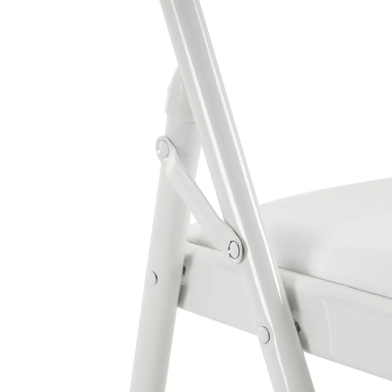 Elegant Foldable Iron & PVC Chairs for Convention & Exhibition White
