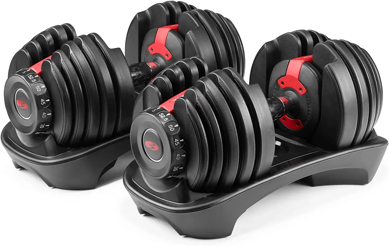 Bowflex SelectTech 552 Adjustable Dumbbells (pair), 2.3–23.8 kg, space-saving home fitness equipment - moniquejewelry