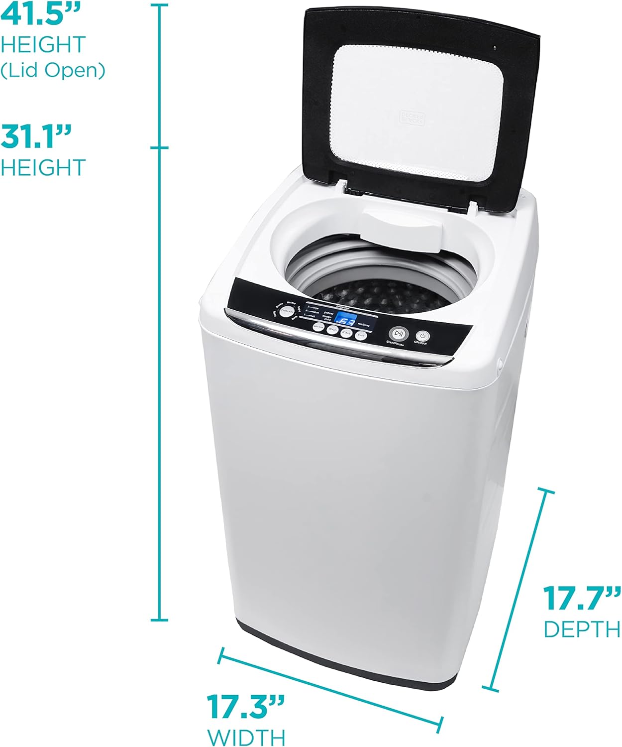 BLACK+DECKER 0.9 Cu. Ft. Portable Washing Machine - 5 Wash Cycles