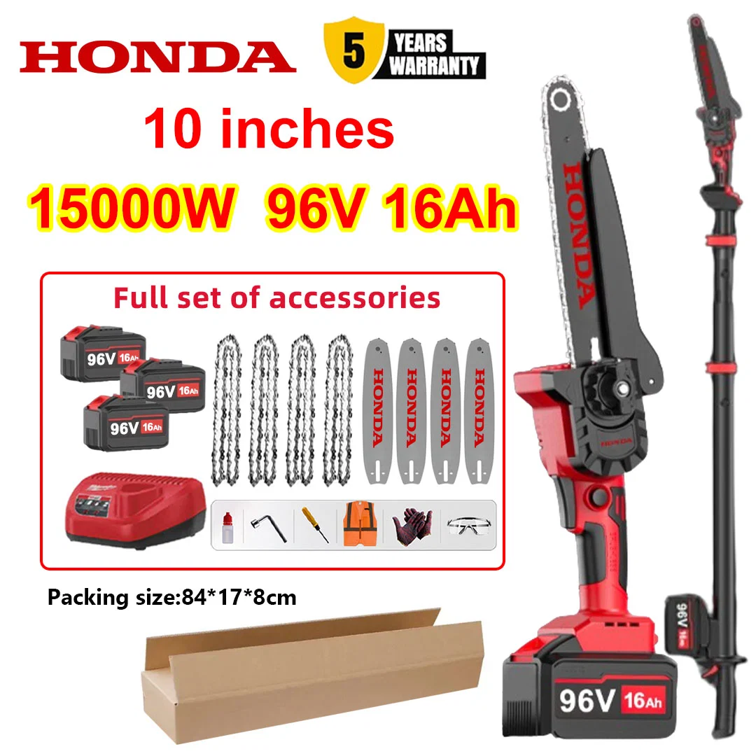 15000W high-power lithium battery telescopic chainsaw can cu