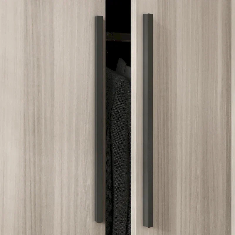 Modern Freestanding Solid Wood Wardrobe Closet With Storage Shelves