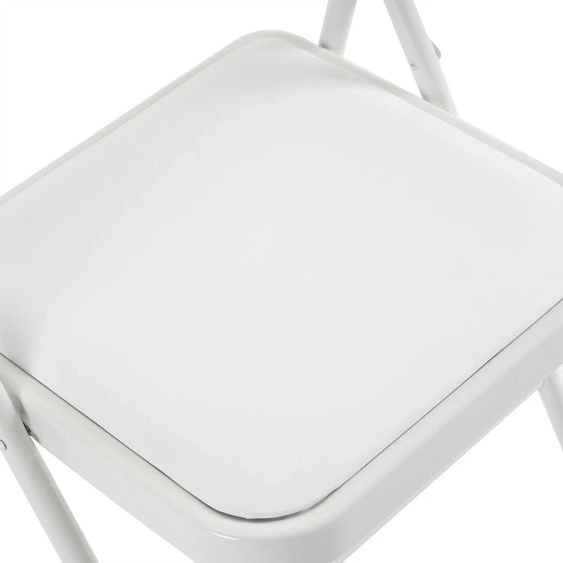 Elegant Foldable Iron & PVC Chairs for Convention & Exhibition White