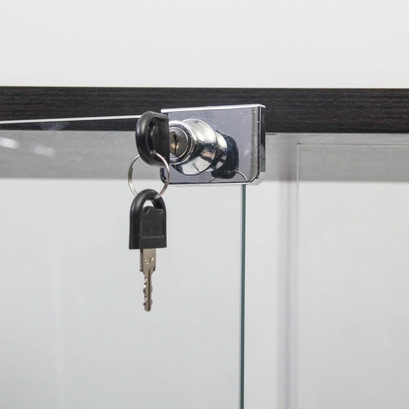 Glass Display Cabinet with 5 Shelves Double Door