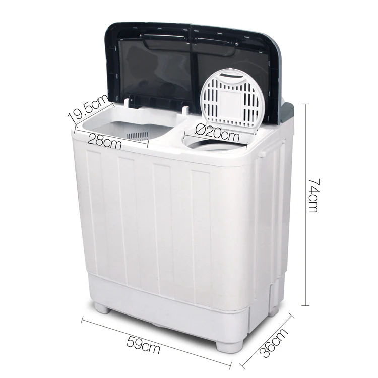 Devanti 5KG Twin Tub Portable Washing Machine White
