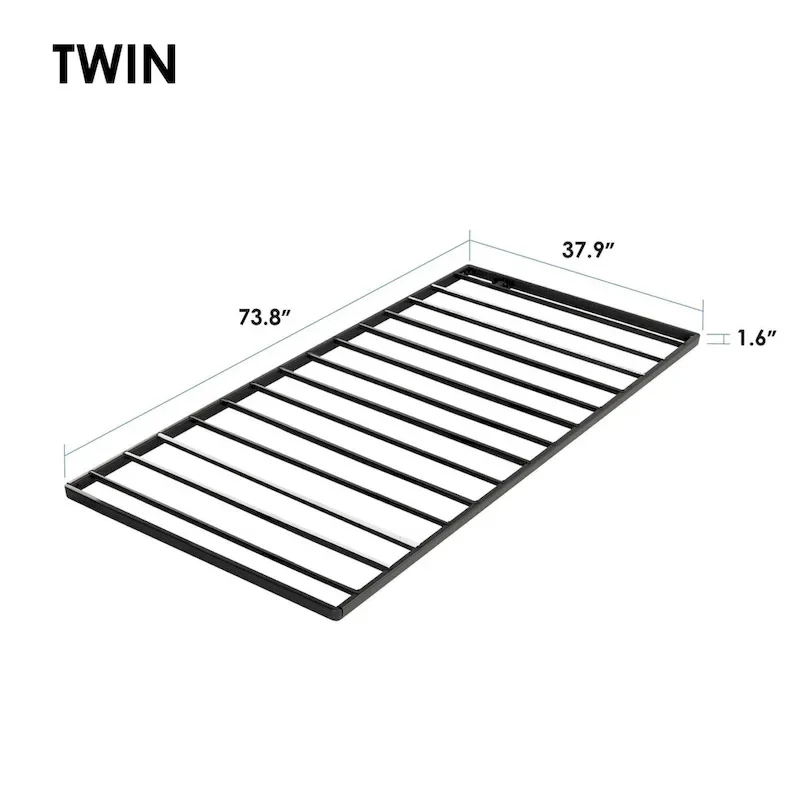 1.6 Inch Metal Bunkie Board Bed Slat Replacement by Crown Comfort